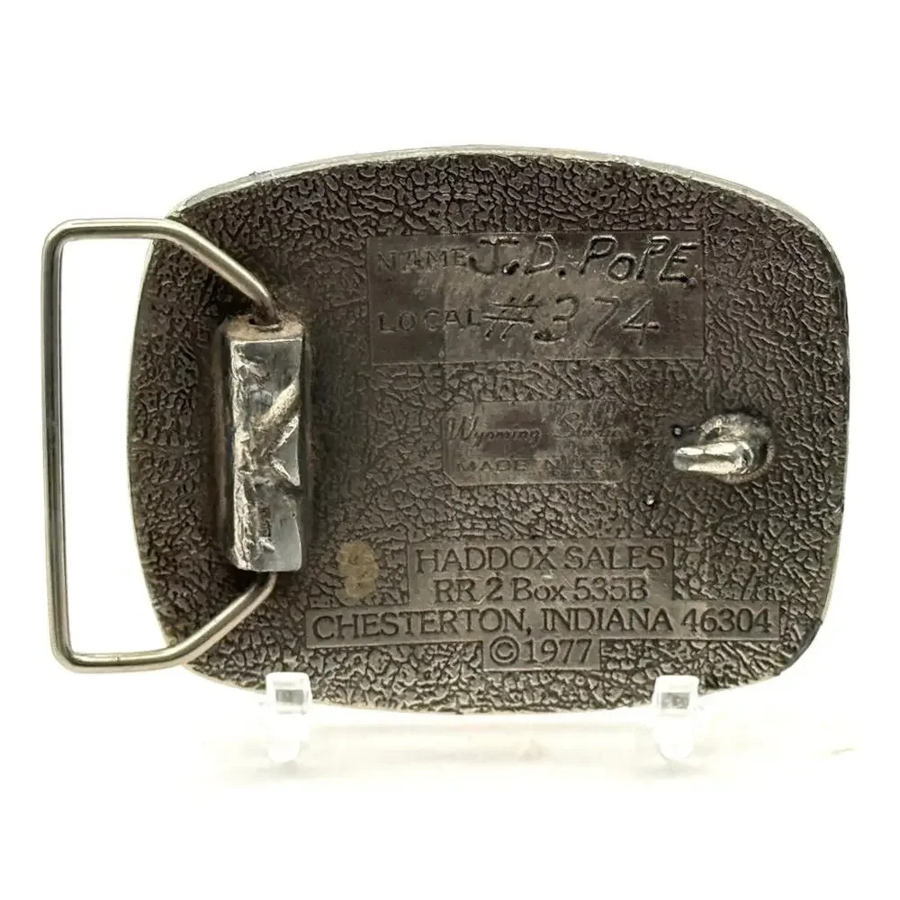 Haddox Sales Boilermakers Union Local 374 1977 Belt Buckle